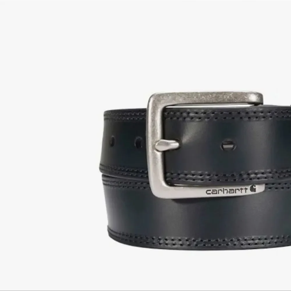 Carhartt‎ Hamilton Leather Engraved Buckle Belt- Black